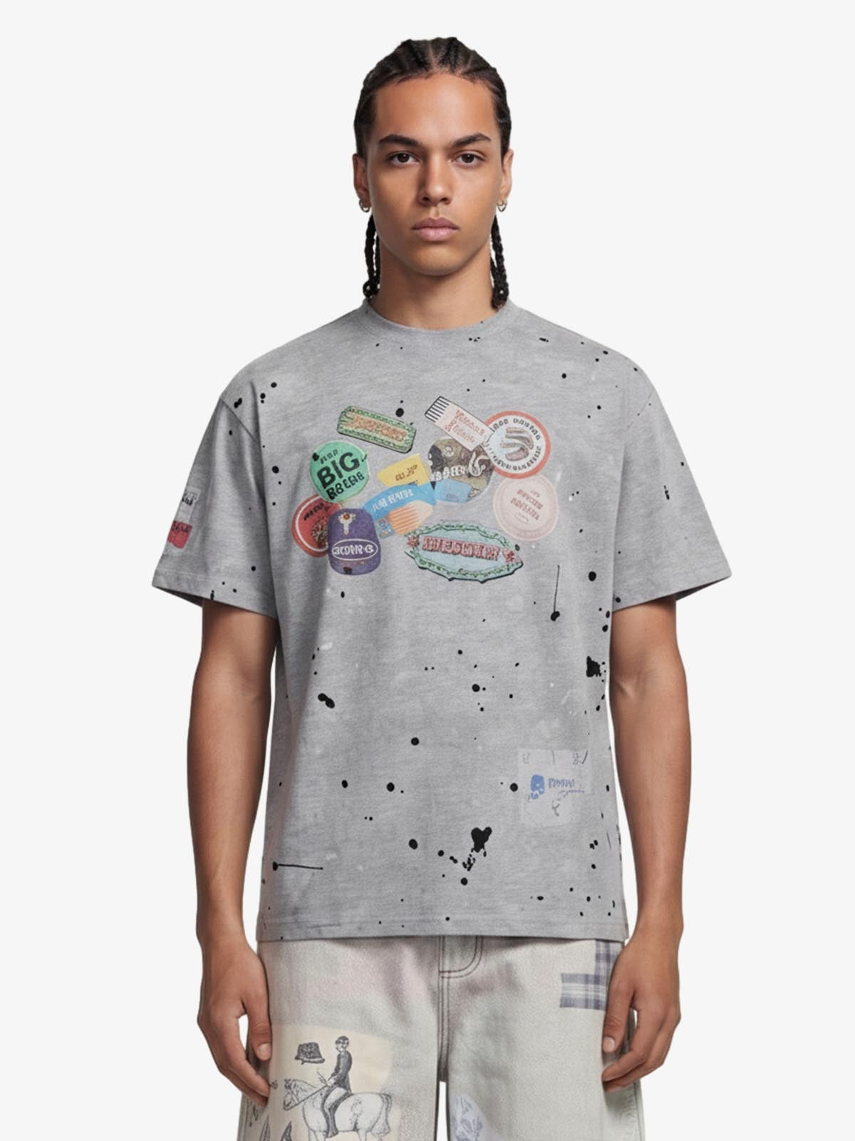 Revelse™ Retro Ink Splash Graphic T-Shirt