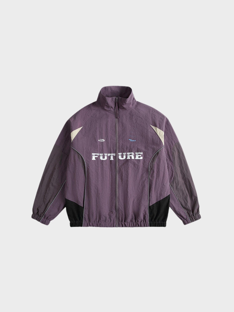 Polyester Stand Collar Track Jacket Lightweight