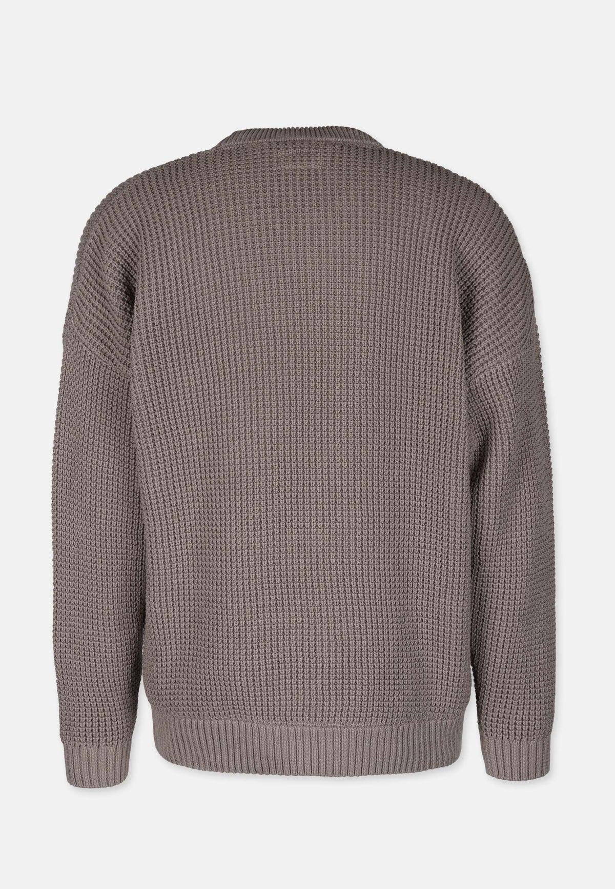 Revelse™ Boxy Waffle Knit Organic Cotton Sweater Mud