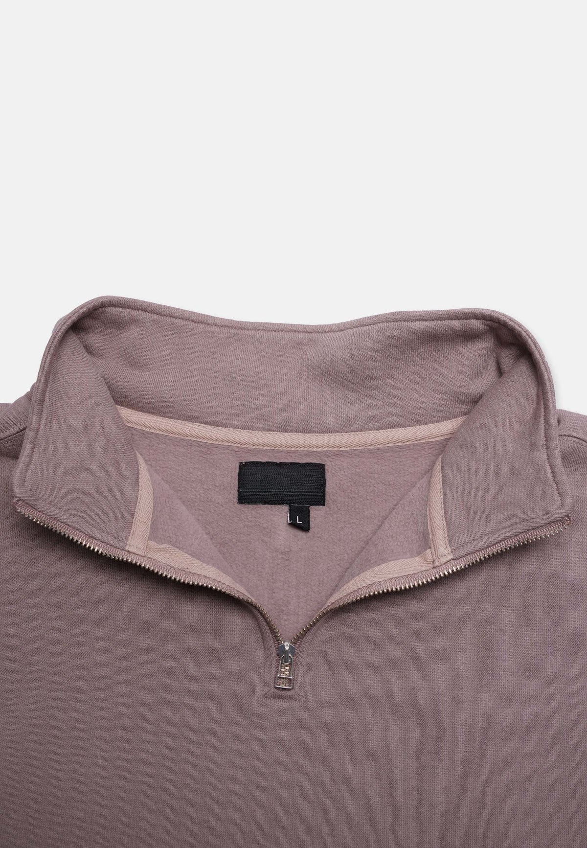 Revelse™ Organic Cotton Quarter Zip Sweatshirt Mud