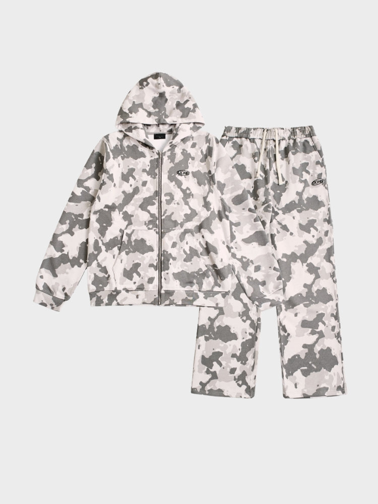 Revelse™ Oversized French Terry Camo Tracksuit Set