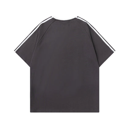 Peach Heat™ "Grand Prix" Oversized Racing Tee - Retro Color-Block Motorsports Graphic T-Shirt