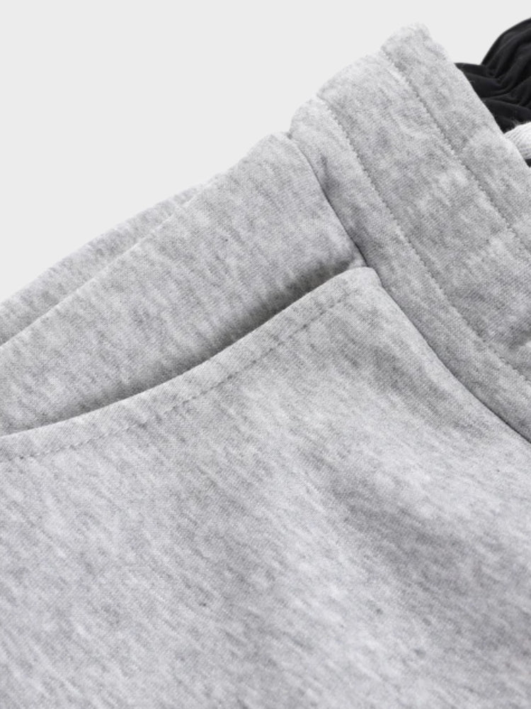 Wide-Leg Cotton Joggers with Side Stripe Panels