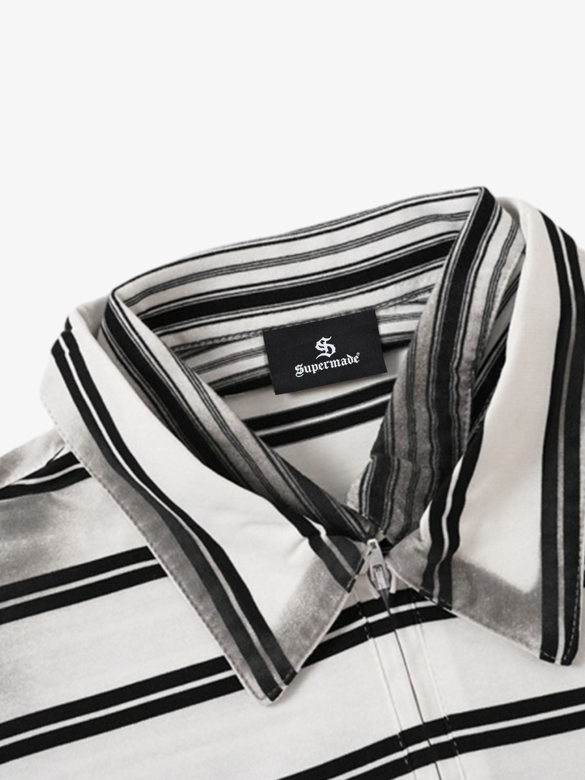 Revelse™ Striped Cotton Blend Half-Zip Pullover Sweater