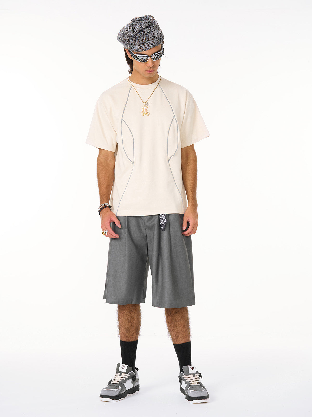 Revelse™  Oversized Deconstructed Split Short-Sleeve T-Shirt
