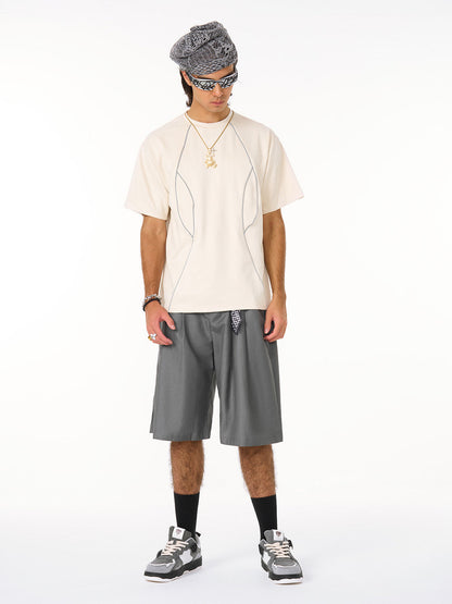 Revelse™  Oversized Deconstructed Split Short-Sleeve T-Shirt