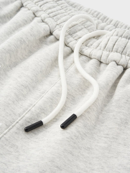 Oversized Cotton Blend Tracksuit Set Light Grey
