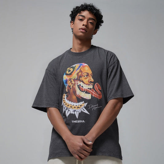 Dennis Rodman Hip Hop Trend Tee Men's Cool Fashion Oversized T-shirt