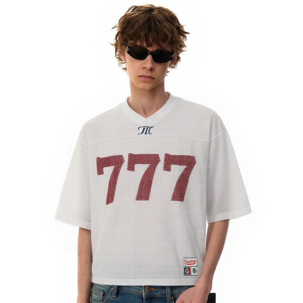 Oversized Mesh 777 Jersey Top