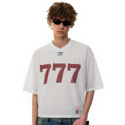 Oversized Mesh 777 Jersey Top