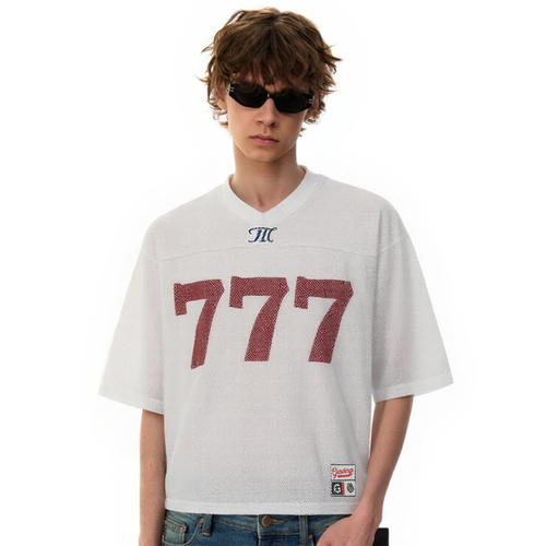 Oversized Mesh 777 Jersey Top