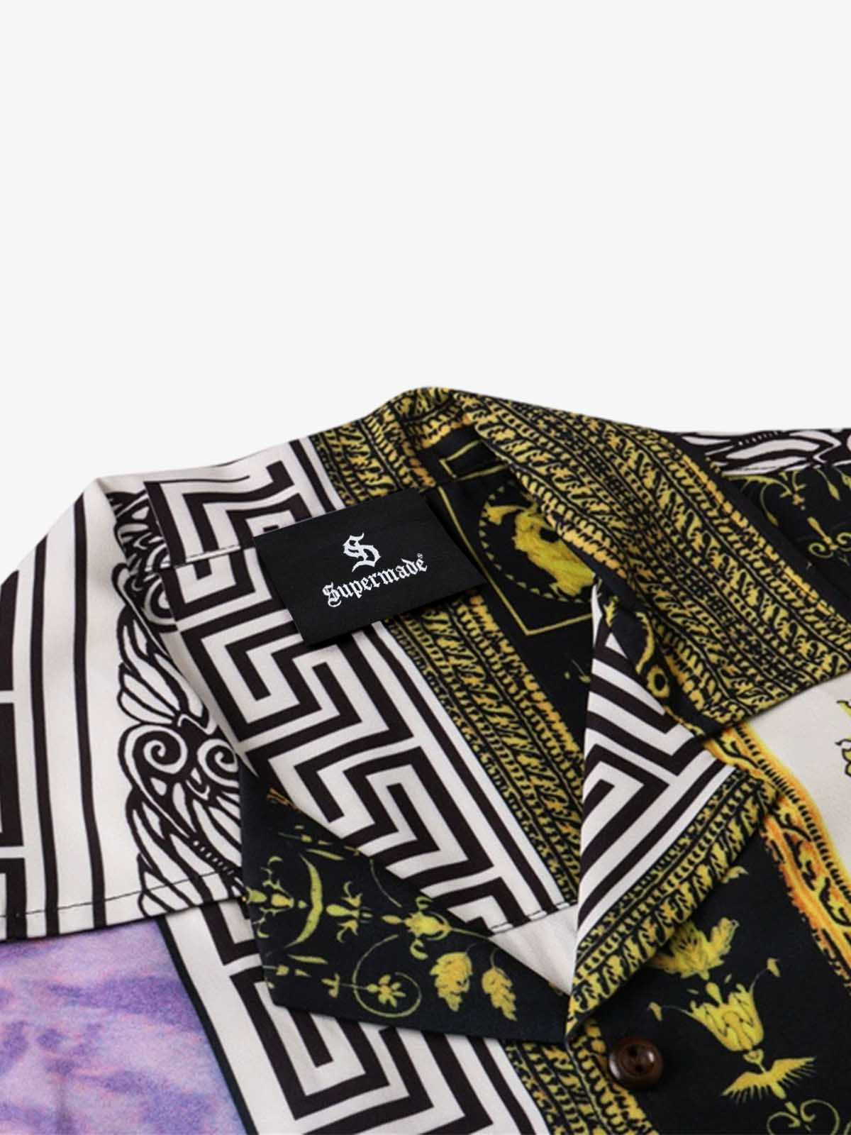 Patterned cotton linen scarf styled for lightweight layering with a soft drape and airy finish