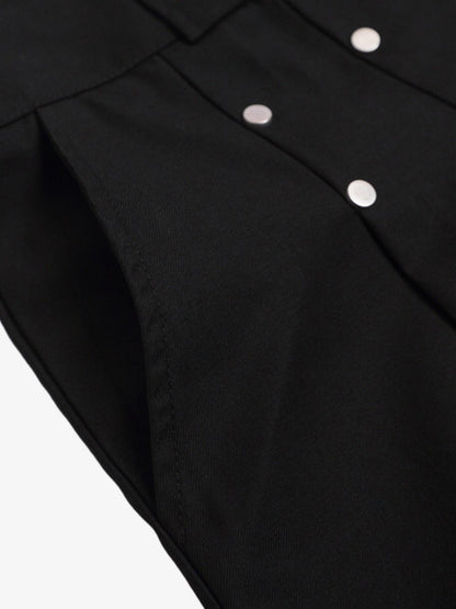 Revelse™  Pleated Wide-Leg Baggy Shorts With Pendant Decoration