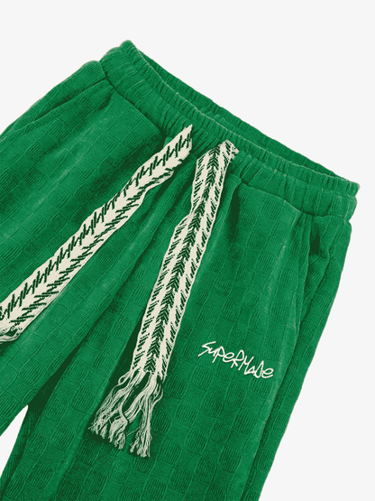 High Waisted Straight Cotton Sweatpants