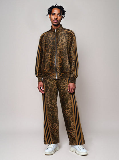 Cheetah Print Suede French Terry Tracksuit