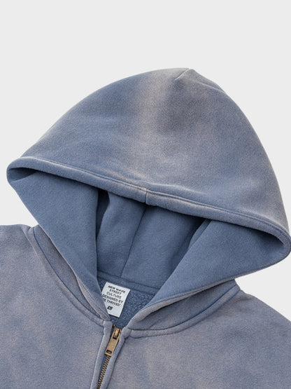 Gradient Washed Midweight Full-Zip Hoodie Unisex