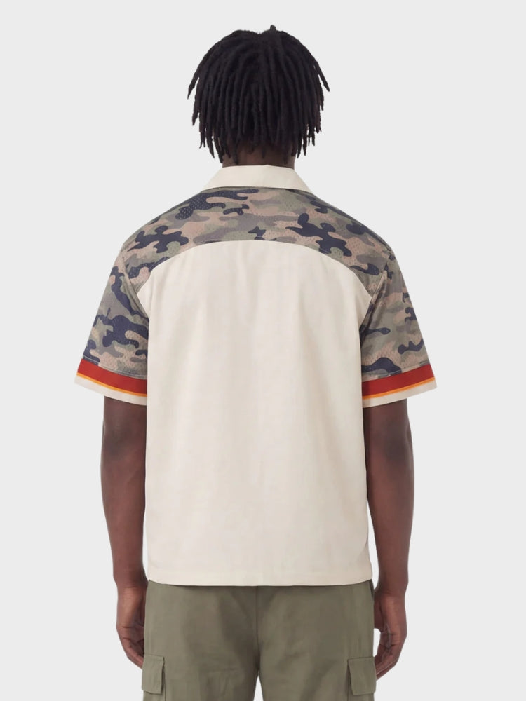Revelse™ Cotton Blend Camo Panel Football Mesh Tee