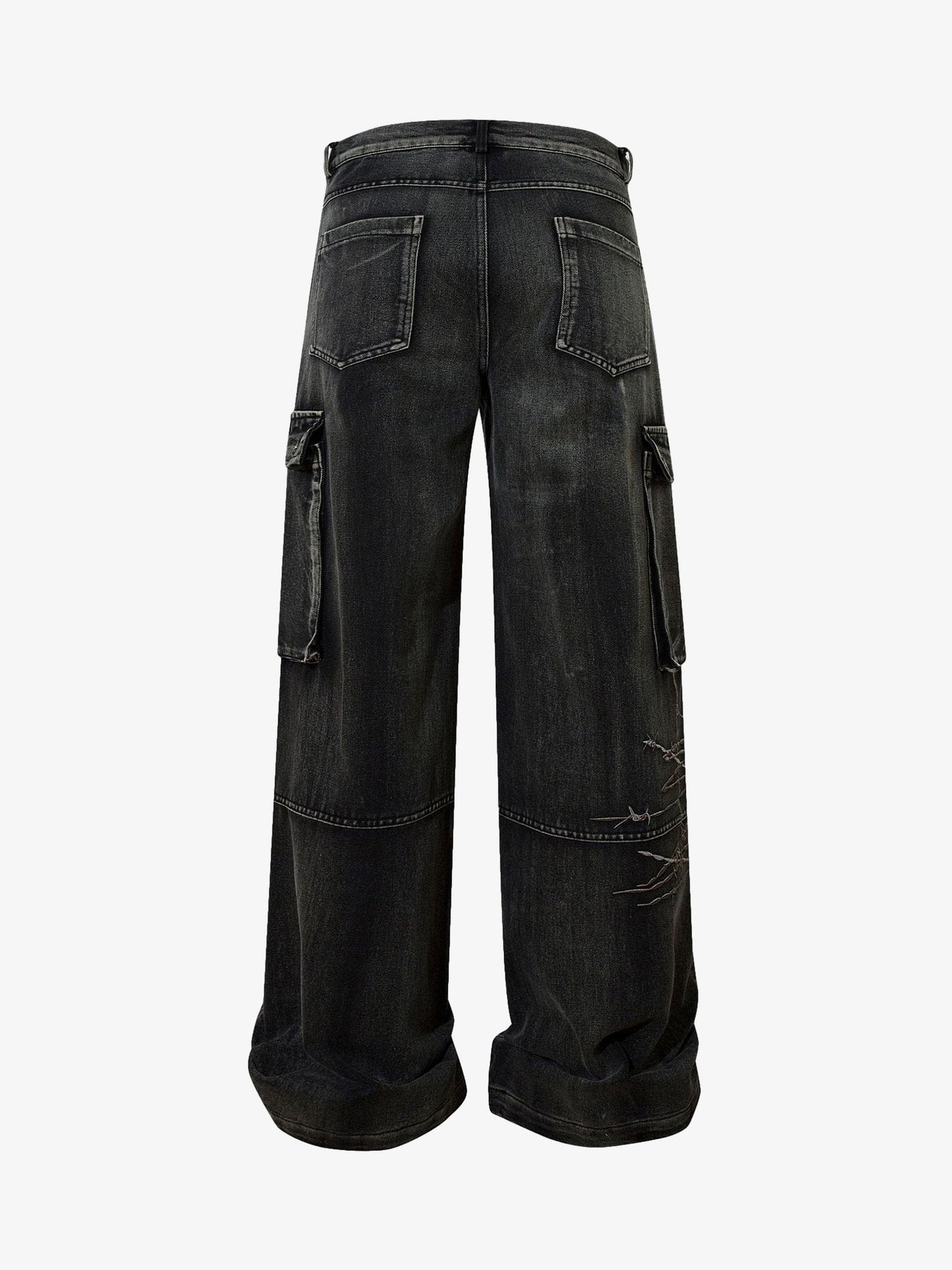 Embroidered Hip-Hop Street Style Jeans