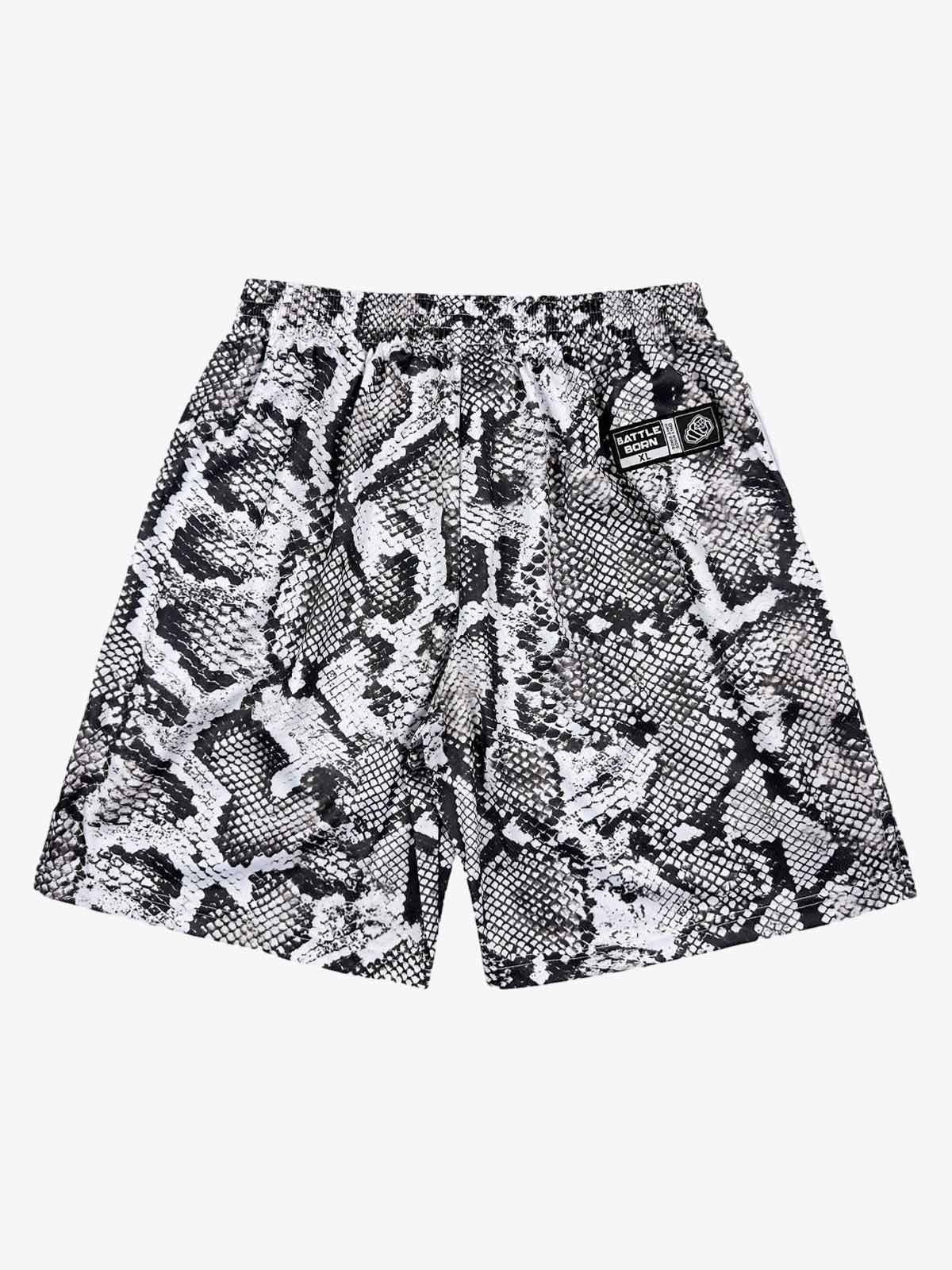 Snakeskin Print Athletic Running Shorts
