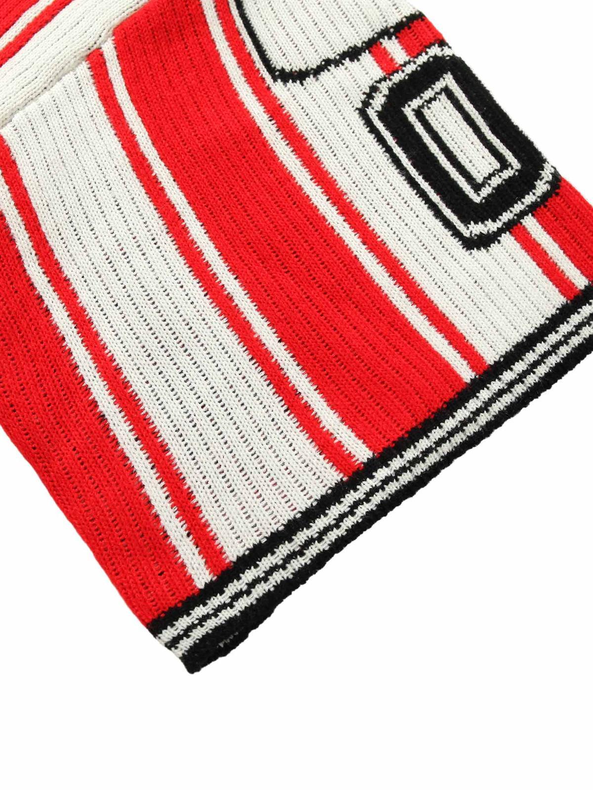 Revelse™ Vintage Striped Baseball Knit Sweater Red