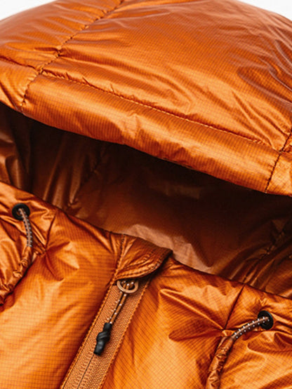 Down Puffer Jacket Insulated With White Duck Down