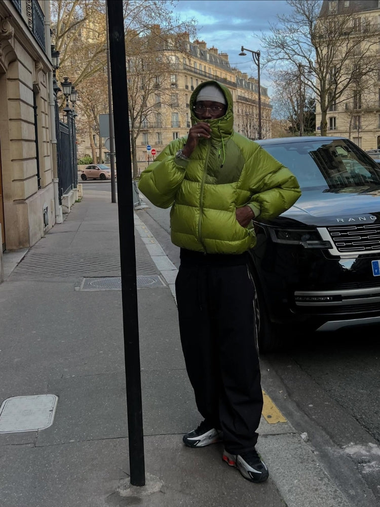 Down Puffer Jacket Insulated With White Duck Down