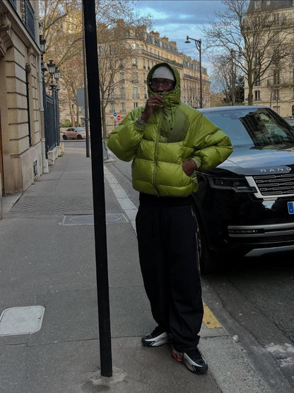 Down Puffer Jacket Insulated With White Duck Down