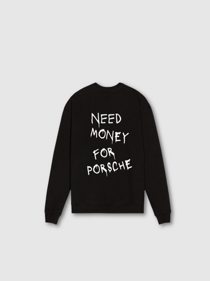 Unisex Cotton Crewneck Sweatshirt With Back Slogan