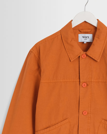 Orange Organic Cotton Ripstop Jacket