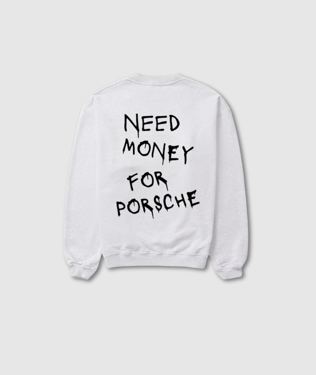 Unisex Cotton Crewneck Sweatshirt With Back Slogan