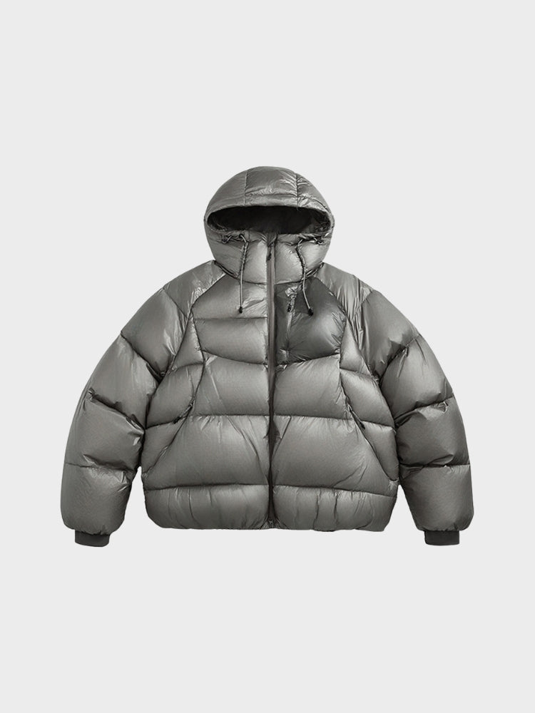 Down Puffer Jacket Insulated With White Duck Down