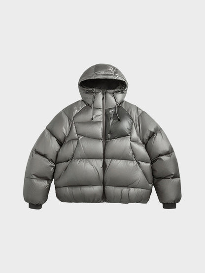 Down Puffer Jacket Insulated With White Duck Down