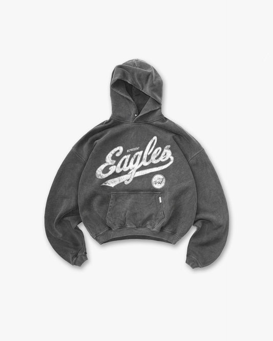 Revelse™ Vintage Grey Philadelphia Eagles Graphic Hoodie
