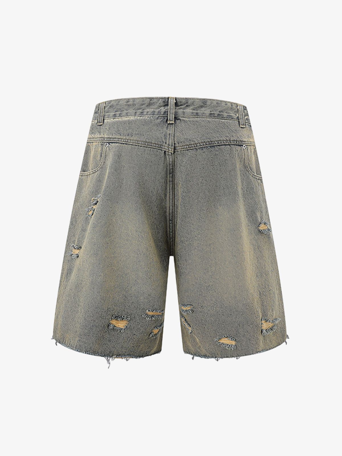 Men's Ripped Distressed Denim Jacket and Pants Set