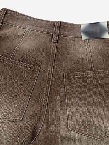Revelse™ Vintage Washed Workwear Barrel Jeans