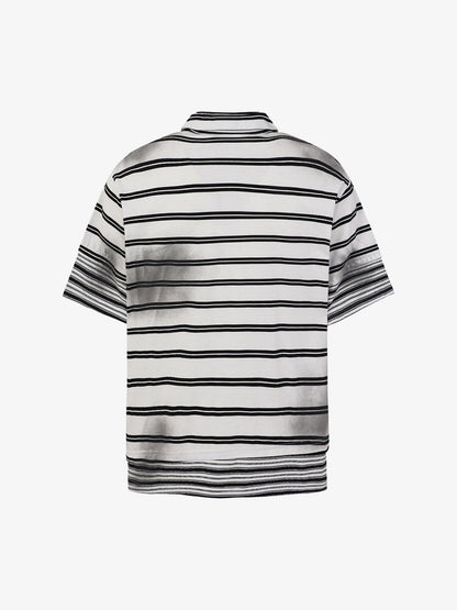 Revelse™ Striped Cotton Blend Half-Zip Pullover Sweater