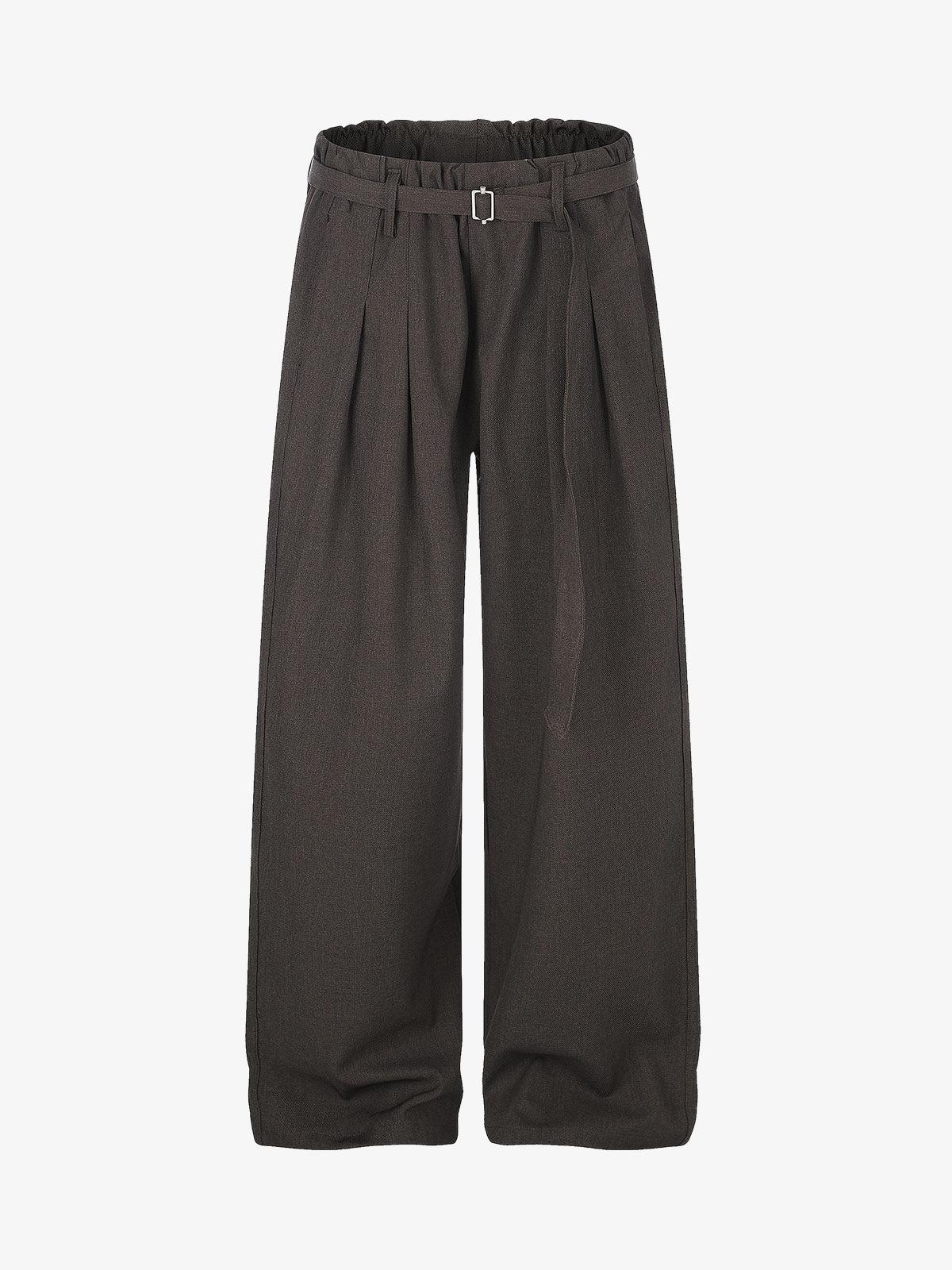 Wide-Leg Printed Casual Trousers With Elastic Waistband