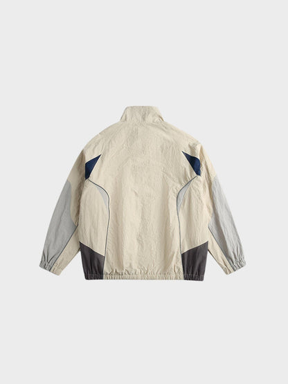 Polyester Stand Collar Track Jacket Lightweight