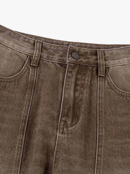 Vintage Washed Men's Workwear Barrel Jeans