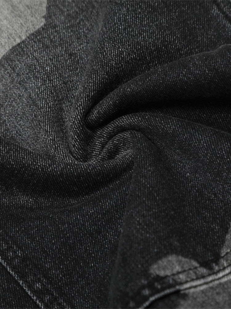 Wide-Leg Loose Fit Baggy Denim Jeans Black