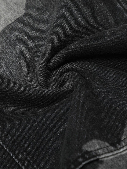 Wide-Leg Loose Fit Baggy Denim Jeans Black