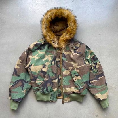 Revelse™ 2-in-1 Reversible Workwear Jacket - Rugged Cotton Canvas & Camouflage Plush Fleece