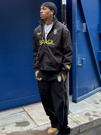 Football jacket with number 9 embroidery displayed against a plain background