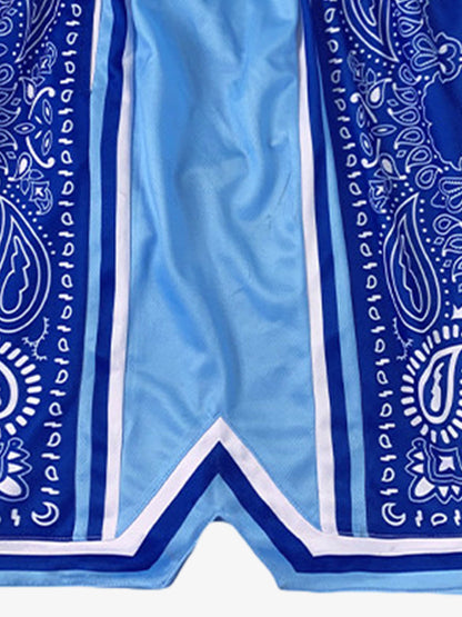 Revelse™  Paisley Print Lightweight Soccer Shorts