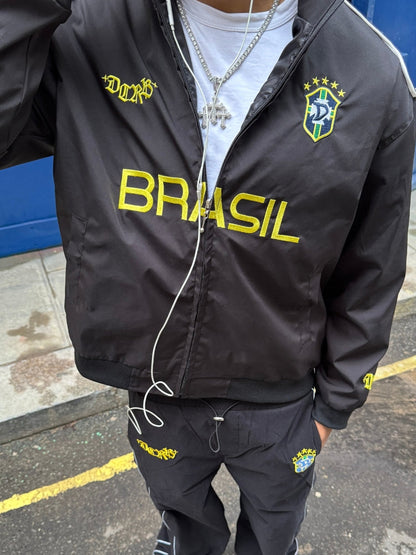 Football track jacket showing the full front design