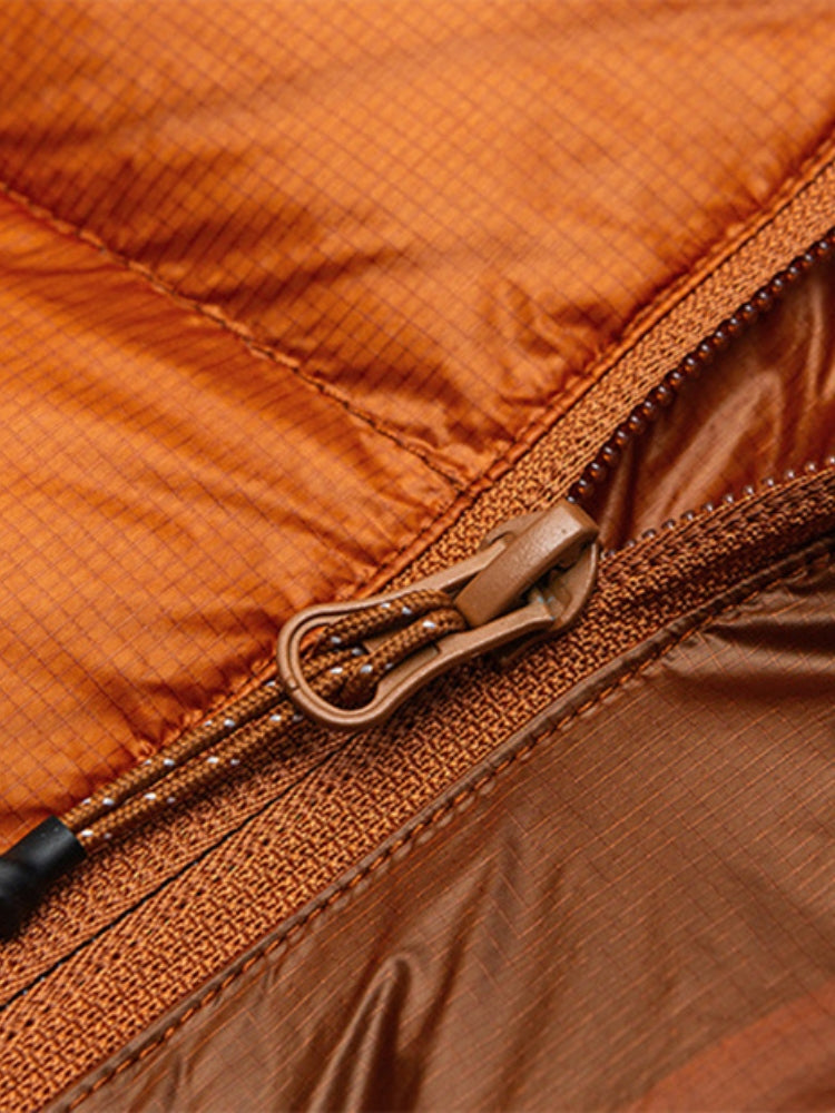 Down Puffer Jacket Insulated With White Duck Down