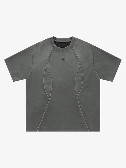 Revelse™  Oversized Deconstructed Split Short-Sleeve T-Shirt