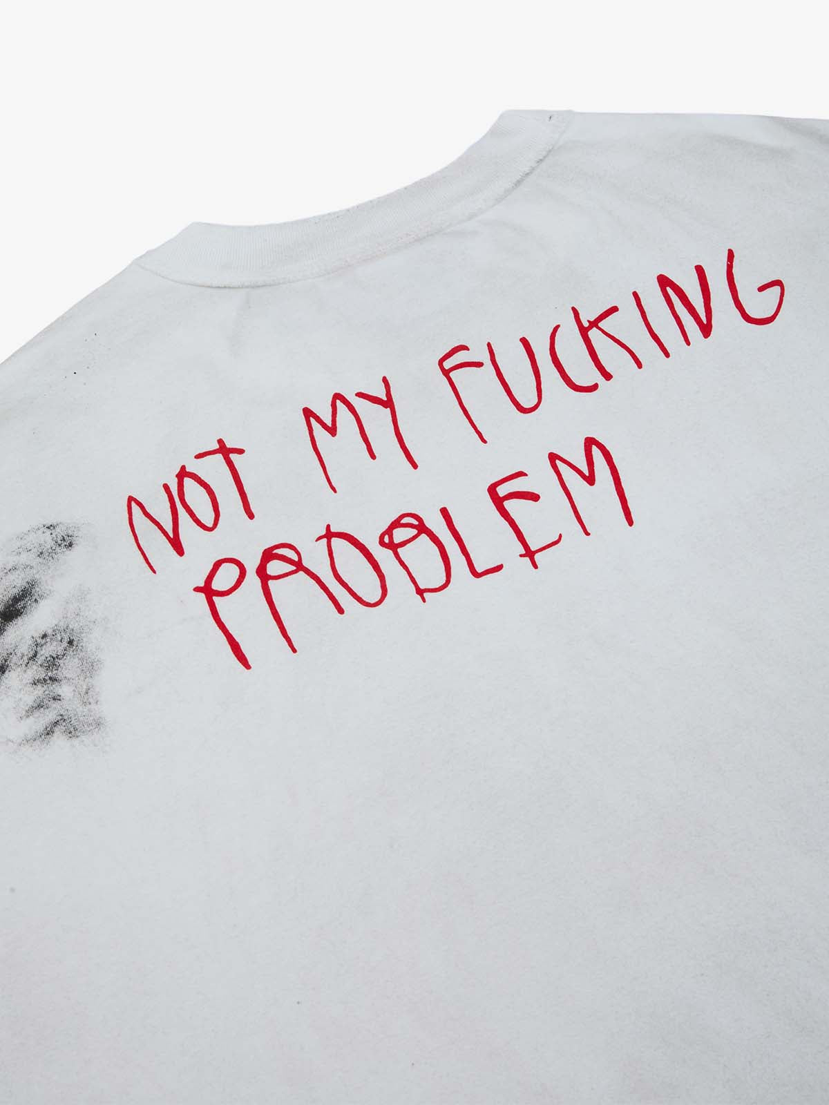 Grunge Slogan Print Distressed Raw Hem Sleeveless T-Shirt