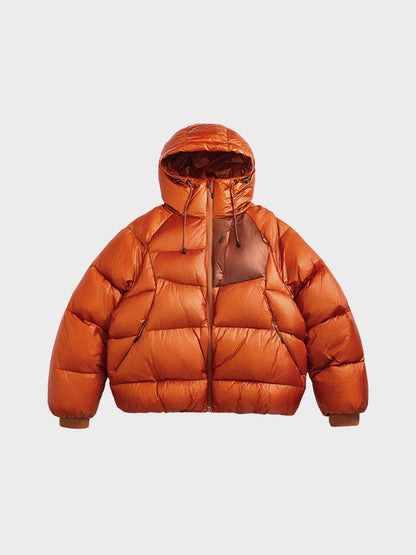 Down Puffer Jacket Insulated With White Duck Down