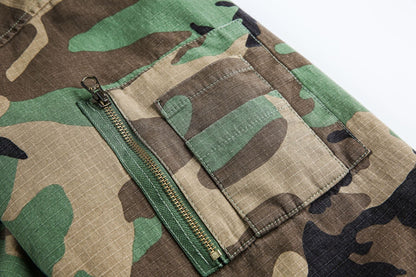 Revelse™ 2-in-1 Reversible Workwear Jacket - Rugged Cotton Canvas & Camouflage Plush Fleece